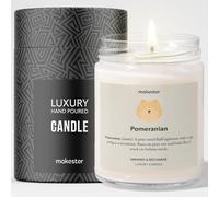Pomeranian Gifts - Luxury Soy Wax Candle - Vanilla, Jasmine, Sugared Almond - Makester