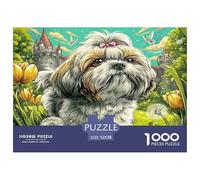 Pomeranian in Magical Forest 1000 Piece Jigsaw Puzzle for Adults And Kids-Challenging Hard Puzzle Game,Home Decoration & Family Fun 52x38cm/1000pcs