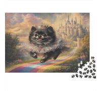 Pomeranian Jigsaw Puzzles for Adults 1000 Piece Jigsaw Puzzles for Adults Kids Learning Educational Toys Family Games Christmas Birthday GiftsPremium & Durable for Stress Relief 1000pcs (75x50cm)