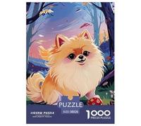 Pomeranian Jigsaw Puzzles for Adults Gifts 1000 Piece Challenging Games Home Decors Brainteasing Cute Dog Jigsaw Puzzle for Women Men Adult 38x26cm/1000pcs