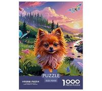 Pomeranian Jigsaw Puzzles Great Gift for Adults 1000 Pieces Educational Games Home Decors Cute Dog Jigsaw Puzzle for Women Men Adult 70x50cm/1000pcs