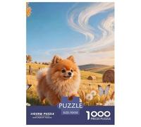 Pomeranian Jigsaw Puzzles Great Gift for Adults 1000 Pieces Fun Challenging Home Decors Cute Dog Jigsaw Puzzle for Women Men Adult 70x50cm/1000pcs