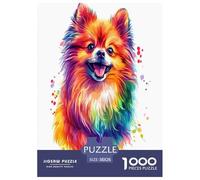 Pomeranian Jigsaw Puzzles Puzzle for Adults Kids. 1000 Pieces Whimsical Challenge Toy Educational Games Home Decoration for Educational Games Gifts 38x26cm/1000pcs