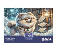 Pomeranian Jigsaw Puzzles Puzzles for Adults Kids. 1000 Piece Great Gifts Challenge Toy Educational Games Home Decoration for Adults& Kids Age 14 Years Up 70x50cm/1000pcs