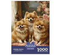 Pomeranian Jigsaw Puzzles Puzzles for Adults Kids. 1000 Piece Impossible Challenge Toy Educational Game Home Decoration for Educational Games Gifts 70x50cm/1000pcs