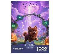 Pomeranian Jigsaw Puzzles Puzzles for Adults Kids. 1000 Pieces Great Gifts Challenge Toy Educational Game Home Decoration for Adults& Kids Age 14 Years Up 38x26cm/1000pcs