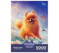 Pomeranian Jigsaw Puzzles Puzzles for Adults Kids. 1000 Pieces Impossible Challenge Toy Educational Game Home Decoration for Educational Games Gifts 70x50cm/1000pcs