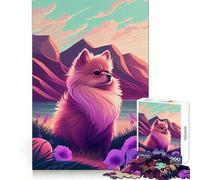 Pomeranian Nature Pom Pom 1000 Pieces Jigsaw Puzzles for Teenagers Solid Logic Toy Peaceful Fun Precision Cut Amazing Present (38x52cm)