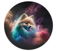 Pomeranian Nebula Adult Jigsaw Puzzles 1000 Pieces Round Jigsaw Puzzle 1000 Pieces Skill Level Beginner, Great for Birthday 67.5x67.5cm