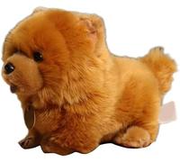 Pomeranian Plush Toy - Cute Brown Stuffed Animal, Soft Dog Pillow for Kids, Home Decoration