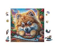 Pomeranian Puppy 100-piece Jigsaw Puzzle Bundle Family Puzzle Lovers Brain Training Mindful Activity Spring Paperboard Creativity & Gift Giving 28x28cm