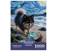 Pomeranian Puppy 1000 Piece Jigsaw Puzzles for Adults Challenging Games Cute Pet Home Decoration Premium Box Packaging 70x50cm/1000pcs