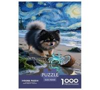 Pomeranian Puppy 1000 Pieces Premium Jigsaw for Adults Cool Collage Effect, Fun Details, Educational, Challenging 70x50cm/1000pcs