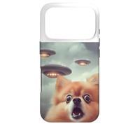 Pomeranian Selfie with UFOs Strange Print Graphic Space Funny Case for iPhone 17 Pro