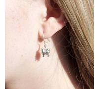 Pomeranian Silver Earrings
