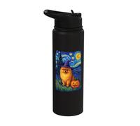 Pomeranian Starry Night Halloween Stainless Steel Insulated Water Bottle