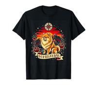 Pomeranian Sunset Mountain Roses Compass Ink & Dog Tattoo T-Shirt