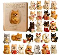 Pomeranian Sweet Wonderland Advent Calendar 2025,24 Days of Festive Surprises Dog Ornaments,2D Acrylic Cute Canine-Themed Treats & Toys,Celebrate Christmas Countdown Gift for Pomeranian Lovers (1pc)
