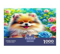 Pomeranian1000Pieces JigsawPuzzlesAnimal Dog KidsforAdult Colourful Brainteasing Age12+byth HomeDecoration Uncover The Puzzle 70x50cm/1000pcs