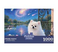 PomeranianPuzzle for Adults Pet DogEducational 1000 Pieces Home Decoration Challenging There Are Letters on The Back 38x26cm/1000pcs