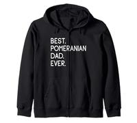 Pomeranians Best Pomeranian Dad Ever Zip Hoodie