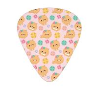 Pomeranians Cartoon Flowers Print Guitar Picks,12 Pack Guitar Plectrums Thin, For Bass Electric Acoustic Guitars Ukulele