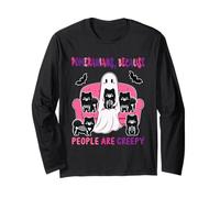 Pomeranians Funny Joke People Creepy Halloween Boo Owner Long Sleeve T-Shirt