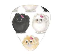 Pomeranians Pattern Advanced guitar pick 12 pieces Three thicknesses for bass, electric guitar, acoustic guitar bag