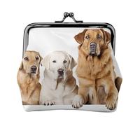Pomeranians Pattern Full Double-Sided Printed Pattern Women's and Girls' Fashionable Leather Kiss Lock Coin Purse Card Bag