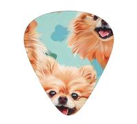 Pomeranians Pattern - Guitar Picks-12 Pack Includes Thin, Medium & Heavy Gauges, Best Gift for Guitar Lovers