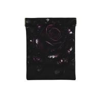 Pomeranians Pattern Print Leather Coin Purse, Small Change Pouch Wallet,Squeeze Coin Purse Pouch For Men Women, Gothic Rose Print, One Size, Fashion