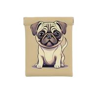 Pomeranians Pattern Print Leather Coin Purse, Small Change Pouch Wallet,Squeeze Coin Purse Pouch For Men Women, Funny Cartoon Pug Puppy Dogs, One Size, Fashion