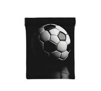 Pomeranians Pattern Print Leather Coin Purse, Small Change Pouch Wallet,Squeeze Coin Purse Pouch For Men Women, I Like Soccer, One Size, Fashion