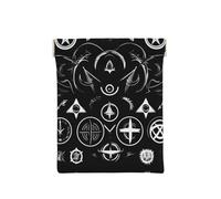 Pomeranians Pattern Print Leather Coin Purse, Small Change Pouch Wallet,Squeeze Coin Purse Pouch For Men Women, Supernatural Symbols Black, One Size, Fashion