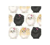 Pomeranians Pattern Printed Square Jigsaw Puzzle 16x16 CM, Puzzle Challenging Game for Adults Gifts, Family Fun Decorative Wall Decor