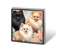 Pomeranians Pattern Square Lapel Pins Backpack Pin Cute Brooch Decoration Brooches for Women Men Fashion Button Badges for Hat Backpacks Purses Jackets Shirt Suit