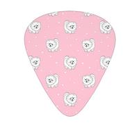Pomeranians Puppies And Point Print Guitar Picks,12 Pack Guitar Plectrums Thin, For Bass Electric Acoustic Guitars Ukulele
