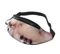 Pomeranians Puppies and Point Printed Personalized Waist Bag, Lightweight and Versatile Crossbody Bag for Everyday and Outdoor Adventures