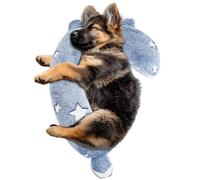 POMESEA Dog Calming Pillow, Glow in The Dark Blue, Soft Question Mark Pillow for Dogs, Washable, Large