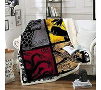 POMJK Game of Thrones Printed Blanket, Cuddly Fleece Blanket, Fluffy Blanket, 3D Print, for Office, Naps, Sofa, Camping, Travel (1,150 x 200 cm)