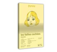 Pomme Art Poster Popular Singer Music Album Les Failles Cachées Cover Tracklist Fans Gift Canvas Poster Bedroom Decor Landscape Office Room Decor Gift 08x12inch(20x30cm)