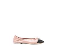Pomme D´Or Georgia bow-detail two-tone ballet flats - Pink 37-37.5-38-38.5-39-40-41