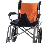 Pommel Wedge Cushion with Safety Strap, Wheelchair Cushion for Seniors with Convex Bottom, Low Profile Pommel for Easy Patient Transfer,Black