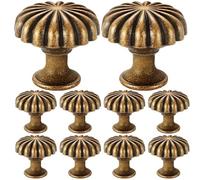 Pommelines for Drawers of 10 Pieces - Chest Box, Pumpkin Style Furniture Knobs, Hardware for Old Wardrobes, League Zinc for Restyling Bathroom Furniture, Home, Garage, Wardrobe, Living Room