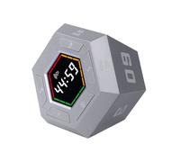 Pomodoro Timer, Productivity Timer,3, 5, 15, 30, 45, 60 Minute Preset Countdown Timer, Management Tool Silver