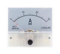 Pomoflexi 1 PCS DC Voltmeter Pointer Head 85C1-DC 30A White ABS Analog Ammeter Panel Meter