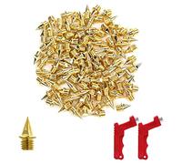 Pomoflexi 120Pcs 1/4 Inch Track Spikes for Track Shoes,Replacement Spikes for Country Short Running Shoes with Spike Wrench