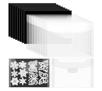 Pomoflexi 16 Pcs Stamp and Die Storage Pockets Magnetic Sheets Waterproof Reusable Sticker Organizer for Card Making