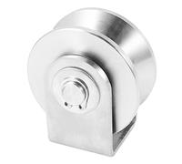 Pomoflexi 2 Inch V Type Pulley Roller 304 Stainless Steel Sliding Gate Roller Wheel Bearing for Material Handling and Moving