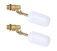 Pomoflexi 2PCS 1/2 Inch Float Valve, for Pond Float Valve Shutoff Auto Fill for Livestock Tanks, Aquariums Water Float Valve